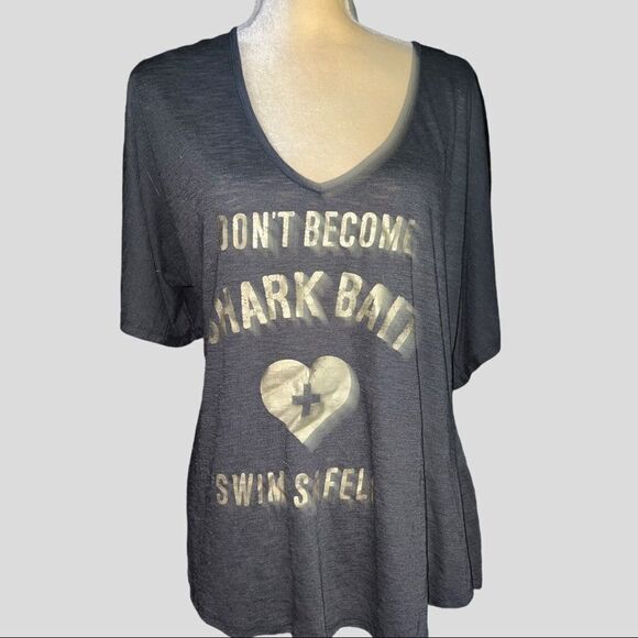 Mikes swim gray coverup! Fun sayings in gold - Picture 1 of 7